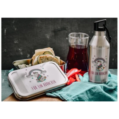 tindobo Edelstahl SET Lunchbox & Trinkflasche Hörnchen