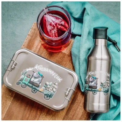 tindobo Edelstahl SET Lunchbox & Trinkflasche Kohldapflok