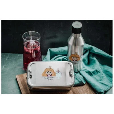 tindobo Edelstahl SET Lunchbox & Trinkflasche Prinzessin (Blond)