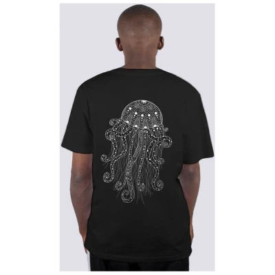 vis wear Yoga Qualle, Männer Premium T-Shirt aus Bio Baumwolle, Back Print