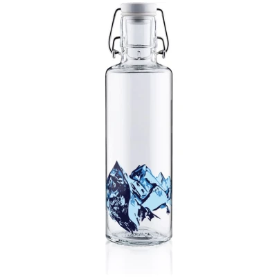 0,6L Soulbottle Glasflasche - Alpenblick