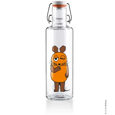 0,6L Soulbottle Glasflasche - Die Maus