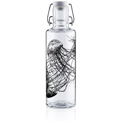 0,6L Soulbottle Glasflasche - Jellyfish