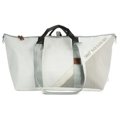 360° Kutter XL - handgefertigter Weekender mit Karabinern aus recyceltem Segeltuch