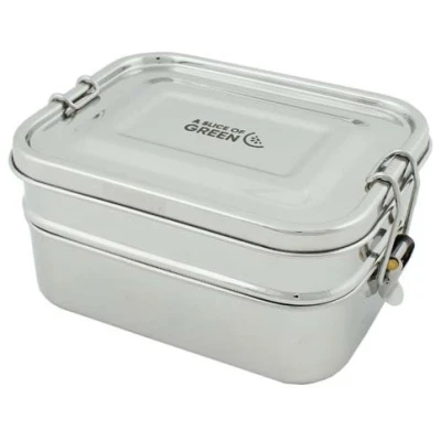 Auslaufsichere Edelstahl Lunchbox Doppeldecker