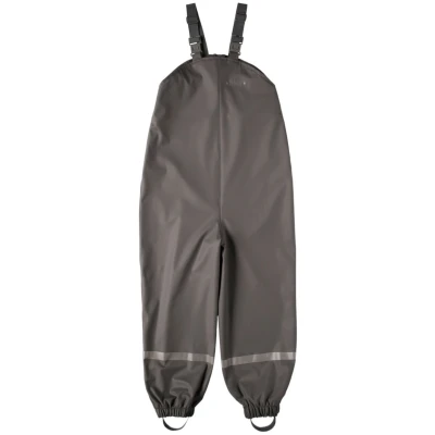 BMS Kinder Buddelhose Regenhose mit Latz Räuberwald SoftSkin cool grey Gr.80