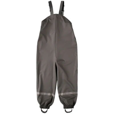 BMS Kinder Buddelhose Regenhose mit Latz Räuberwald SoftSkin cool grey Gr.80