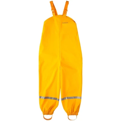 BMS Kinder Buddelhose Regenhose mit Latz Räuberwald SoftSkin gelb Gr.80