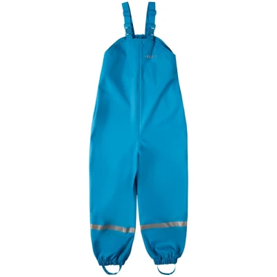 BMS Kinder Buddelhose Regenhose mit Latz Räuberwald SoftSkin hellblau Gr.80