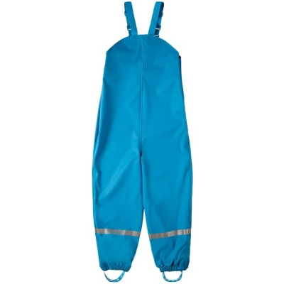 BMS Kinder Buddelhose Regenhose mit Latz Räuberwald SoftSkin hellblau Gr.80