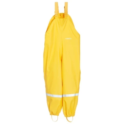 BMS Kinder Regenhose Latzhose gefüttert SoftSkin gelb Gr.80