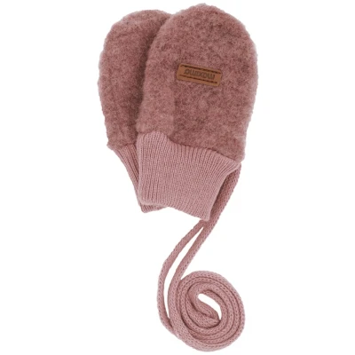 Baby Handschuhe Bio-Schurwolle Fleece heiderose-meliert Gr. 1 (1 Mon.)