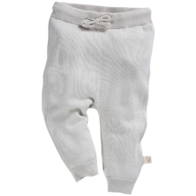 Baby Hose Strick-Qualität Bio-Baumwolle hellgrau melange Gr.50/56