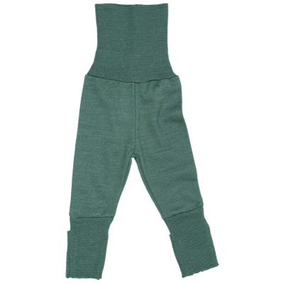 Baby Hose mit hohem Bund Wolle Seide Frottee salbei Gr.50/56