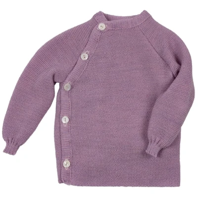Baby Jacke Schlüttli Bio-Merinowolle lilac Gr.50/56