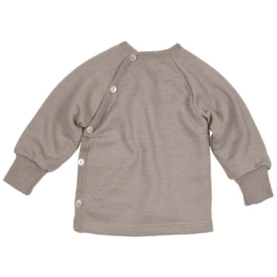 Baby Jacke Schlüttli Wolle Seide Frottee savanne Gr.50/56