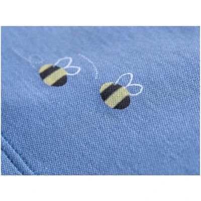 Baby Kleid Kurzarm Bio-Baumwolle Biene blau Gr.50/56