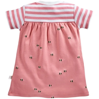 Baby Kleid Kurzarm Bio-Baumwolle Biene rosa Gr.50/56