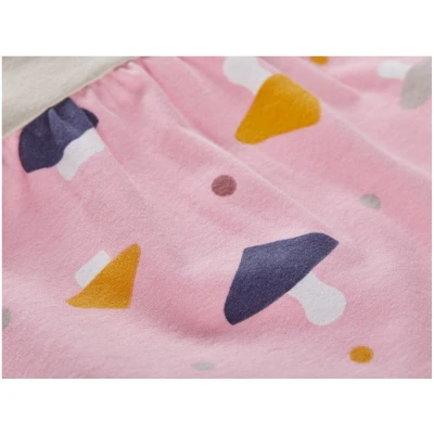 Baby Kleid Kurzarm Bio-Baumwolle Pilzparty rosa Gr.50/56