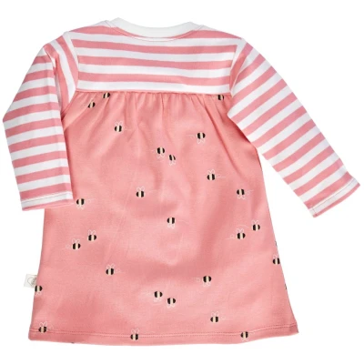 Baby Kleid Langarm Bio-Baumwolle Biene rosa Gr.50/56