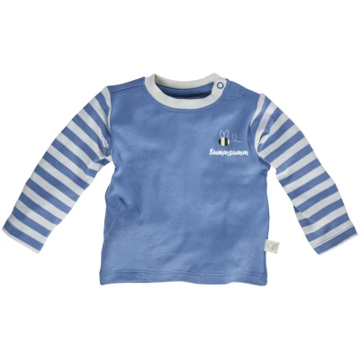 Baby Langarmshirt Bio-Baumwolle blau Gr.50/56