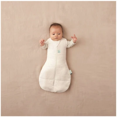 Baby Puck- und Schlafsack Winter "ergoCocoon" oatmeal marle Gr. 0-3 Monate