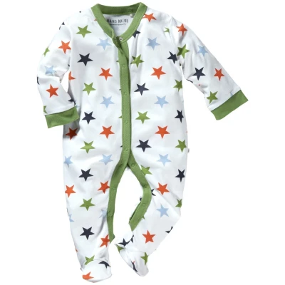 Baby Schlafanzug Bio-Baumwolle Stern Weiß Gr. 62/68