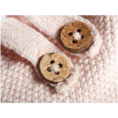 Baby Schuhe Strick-Qualität Bio-Baumwolle rose melange Gr.62/68