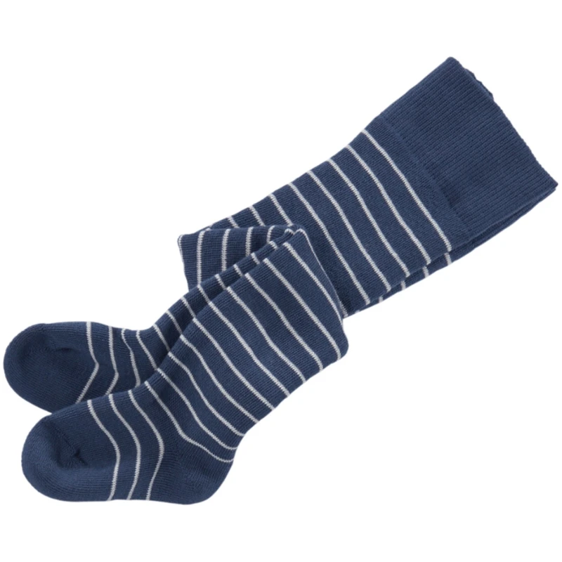 Baby Strumpfhose Baumwolle (kbA) Frottee blau-geringelt Gr. 00