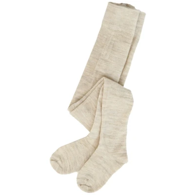 Baby Strumpfhose Bio-Schurwolle Bio-Baumwolle hellbraun-melange Gr. 00