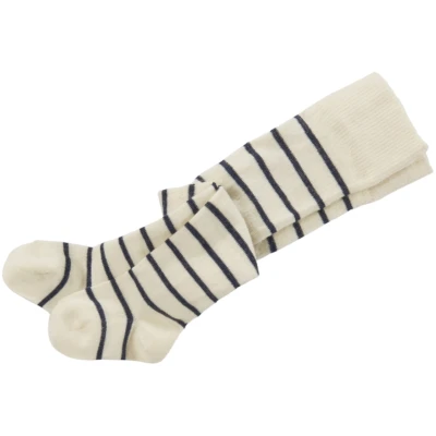 Baby Strumpfhose natur-marine-geringelt Gr. 00