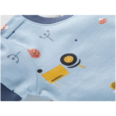 Baby T-Shirt Bio-Baumwolle Garten blau Gr.50/56
