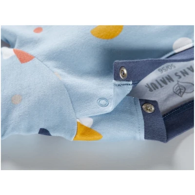 Baby T-Shirt Bio-Baumwolle Pilzparty blau Gr.50/56