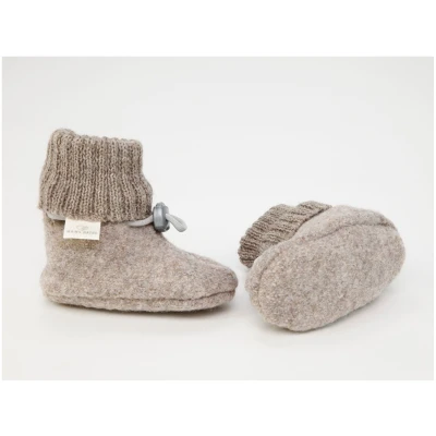 Baby Trageschuhe Schurwollwalk beigemelange Gr.16/17