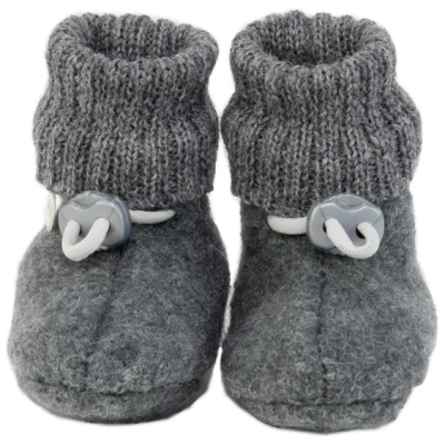 Baby Trageschuhe Schurwollwalk graumelange Gr.16/17