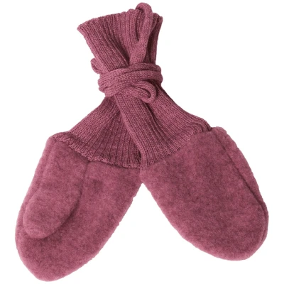 Baby und Kinder Handschuhe Bio-Merinowolle Fleece malve Gr.1 (1 Jahr)