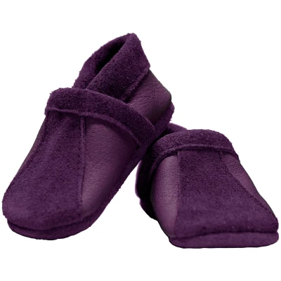 Baby und Kinder Hausschuhe Krabbelschuhe Ecopell Leder "Sporty" lila Gr. 20