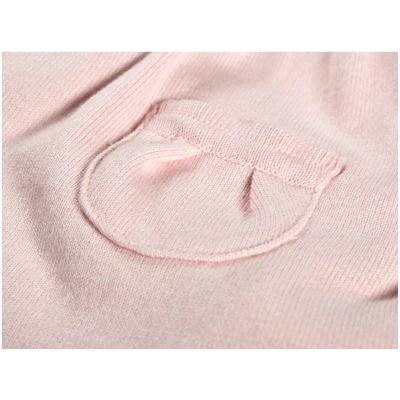 Baby und Kinder Kleid Strick-Qualität Bio-Baumwolle rose melange Gr.122/128