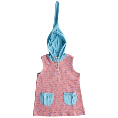 Baby und Kinder Kleid mit Zipfelkapuze Flamme Gr.74/80