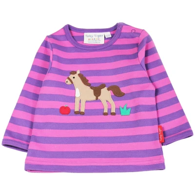 Baby und Kinder Langarmshirt Pferdchen Gr.86