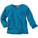Baby und Kinder Langarmshirt zum Wenden Pünktchen blau-weiß Gr.74/80