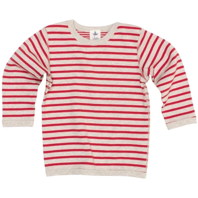Baby und Kinder Langarmshirt zum Wenden ziegelrot-beige-melange Gr.74/80