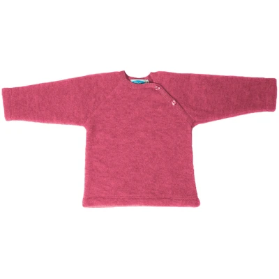 Baby und Kinder Pullover Bio-Merinowolle Fleece malve Gr.74/80