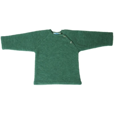 Baby und Kinder Pullover Bio-Merinowolle Fleece salbei Gr.74/80