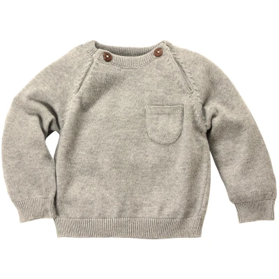 Baby und Kinder Pullover Feinstrick Bio-Baumwolle beige Gr. 50/56