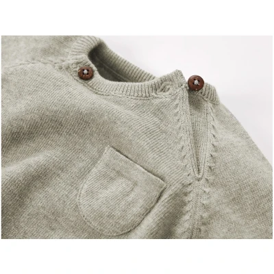 Baby und Kinder Pullover Feinstrick Bio-Baumwolle beige Gr. 50/56