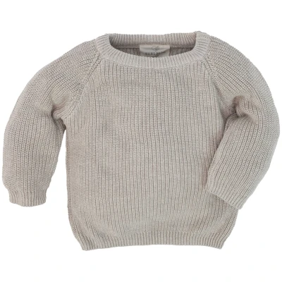 Baby und Kinder Pullover Grobstrick Bio-Baumwolle beige Gr. 62/68
