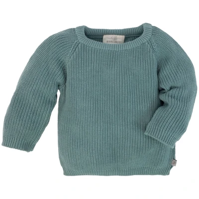 Baby und Kinder Pullover Grobstrick Bio-Baumwolle gletscher Gr. 62/68