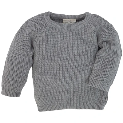 Baby und Kinder Pullover Grobstrick Bio-Baumwolle graphit Gr. 62/68