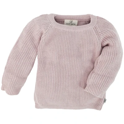 Baby und Kinder Pullover Grobstrick Bio-Baumwolle rosé Gr. 62/68